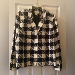 Plaid Black and White Women's blazer/jacket